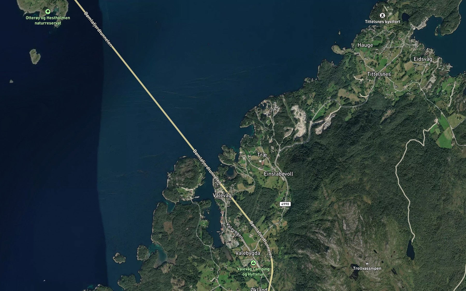 Satellite map of the Sore Einstabovollvika