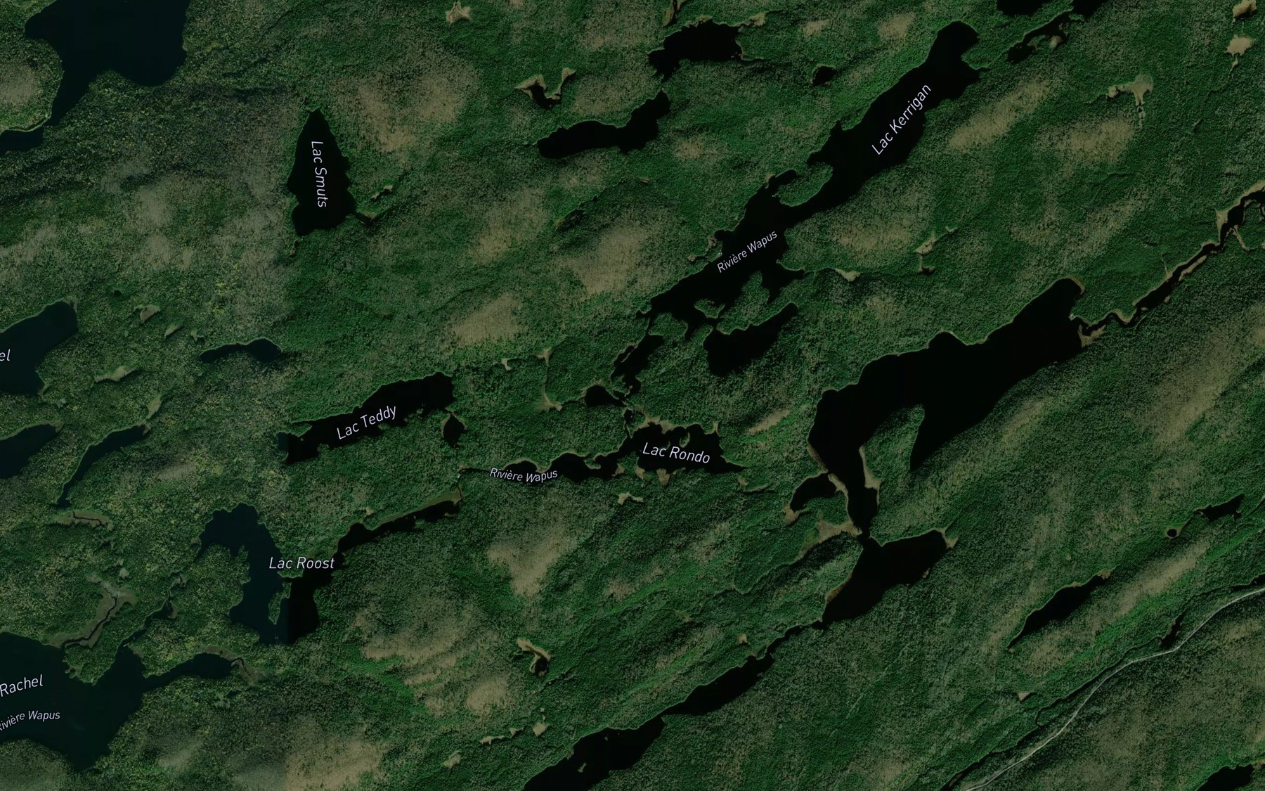 Satellite map of the Lac du Brochet Commun