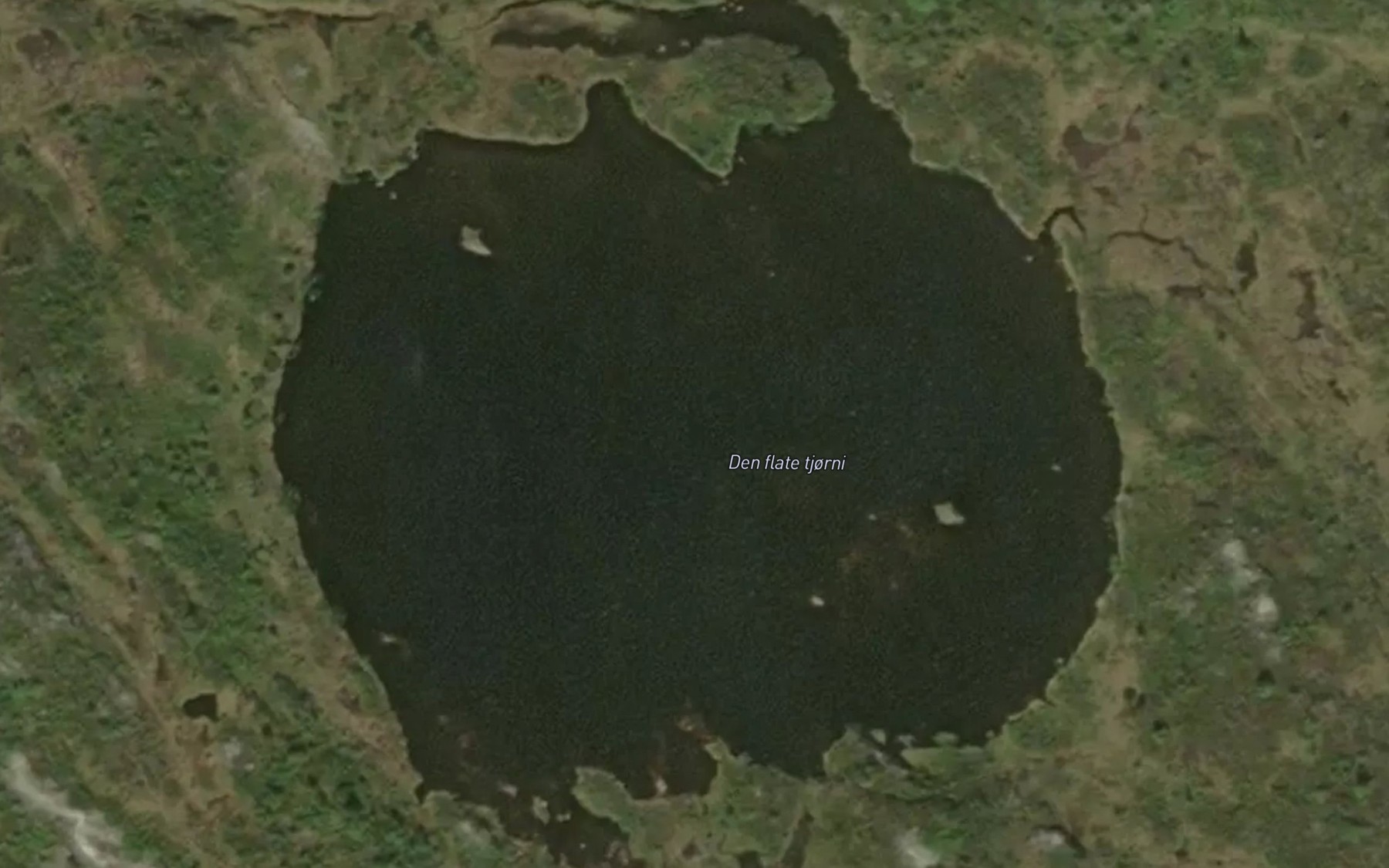 Satellite map of the Den flate tjorni