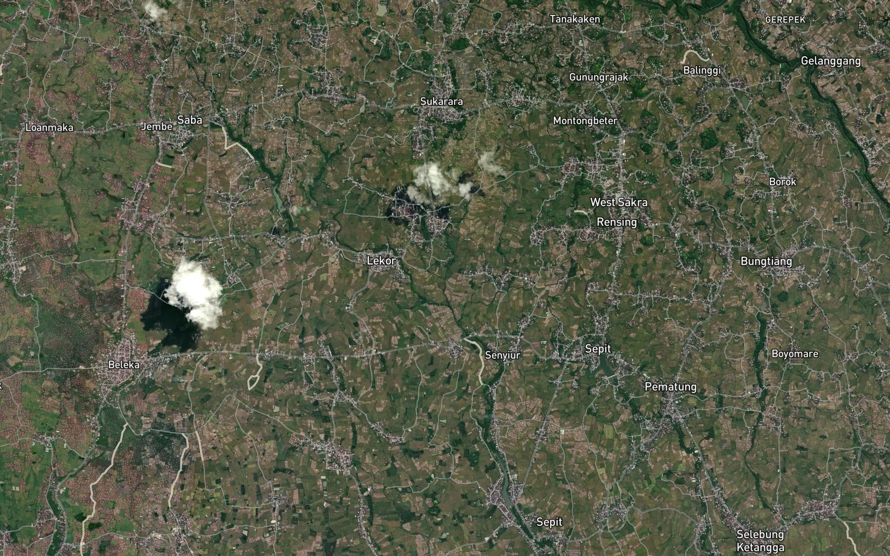 Satellite map of the Kokok Rere