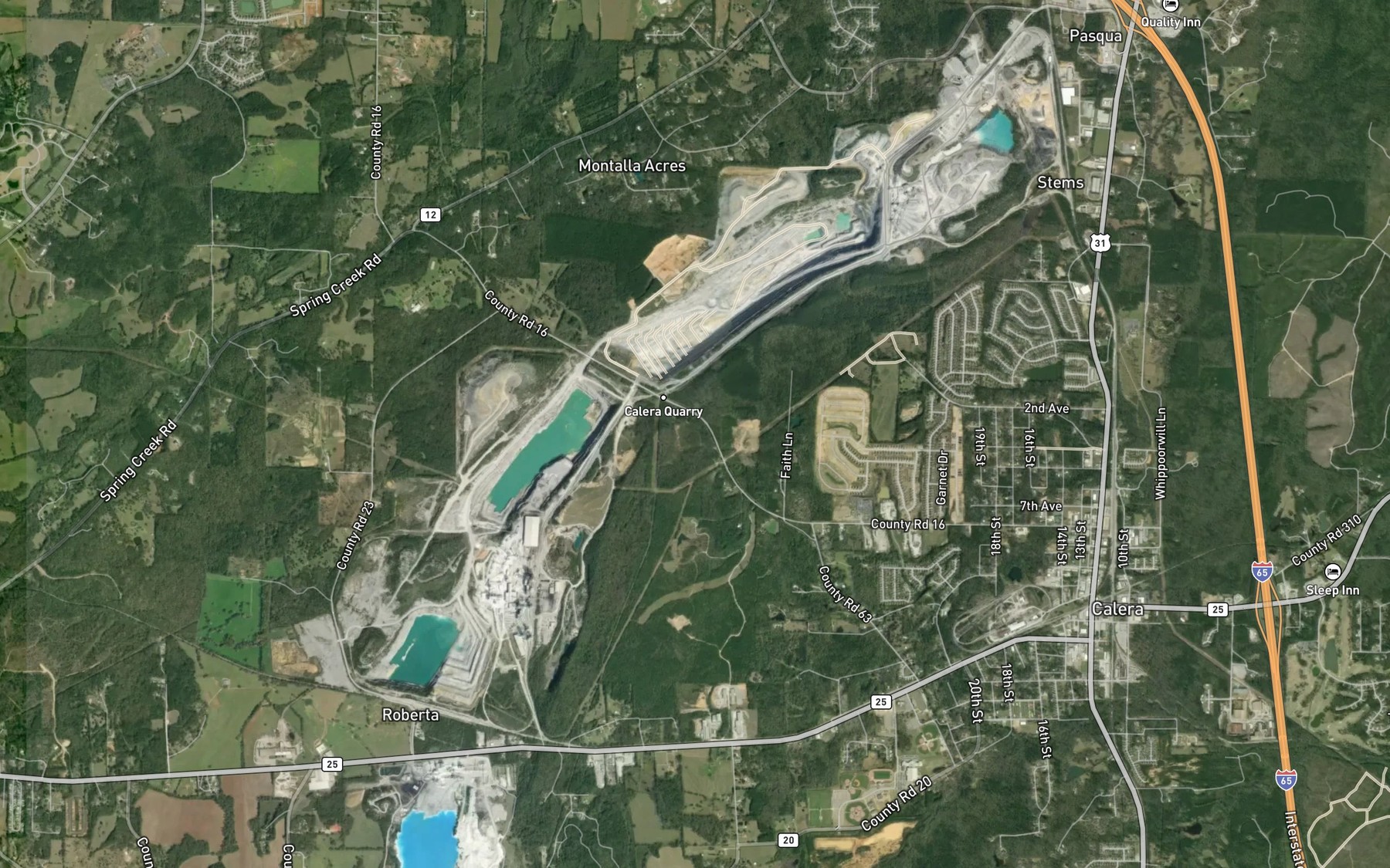 Satellite map of the Simpson Spring