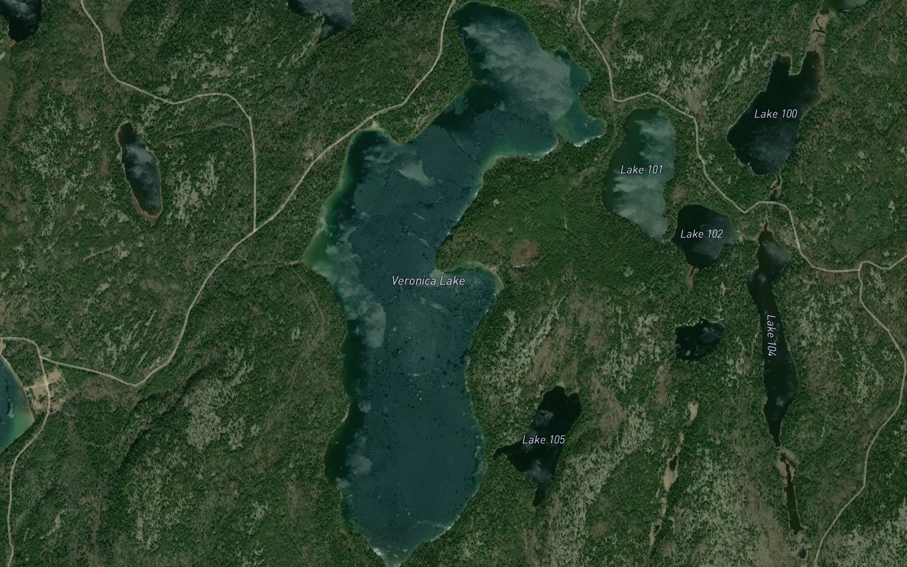 Satellite map of the Veronica Lake