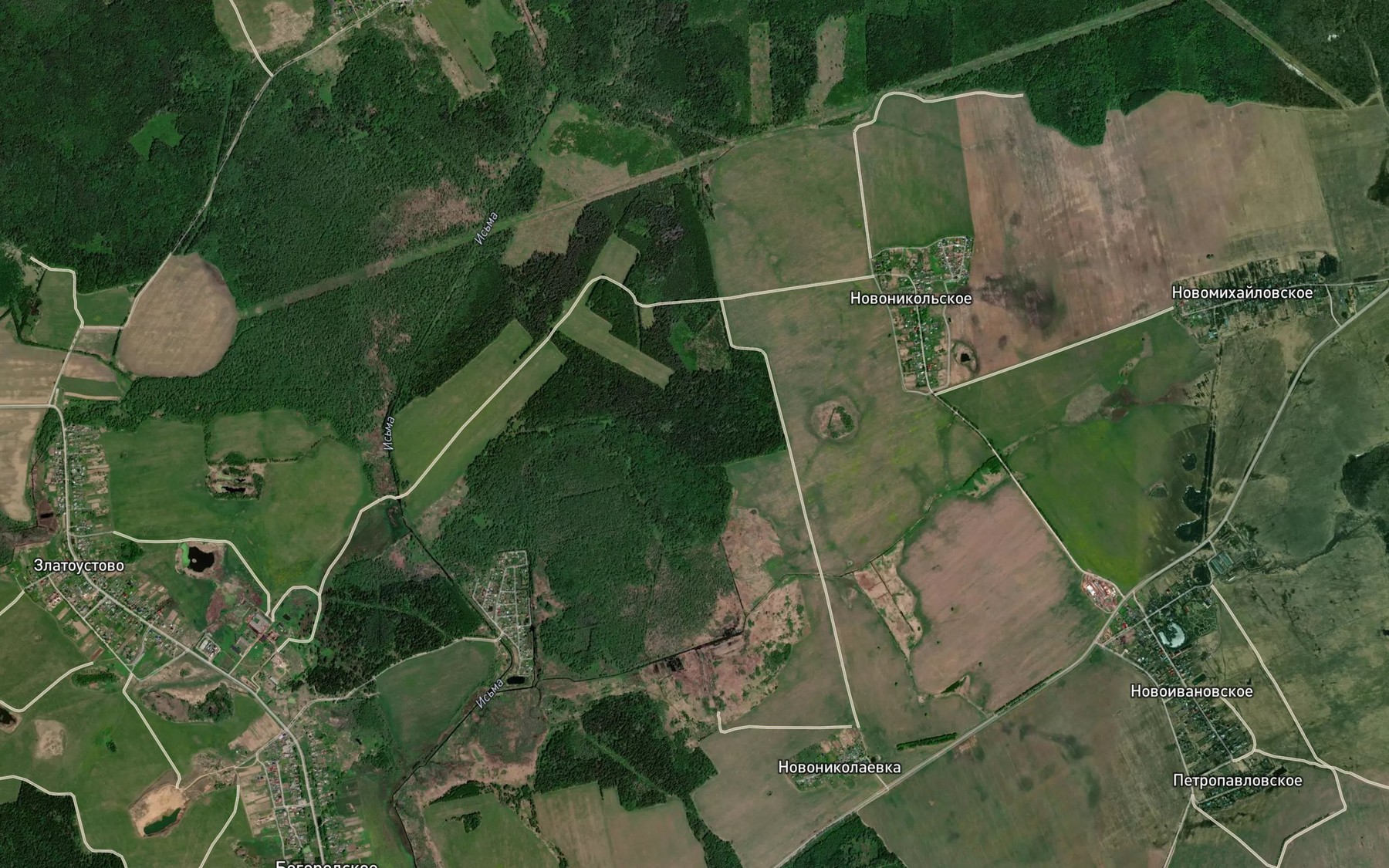 Satellite map of the Aleksa