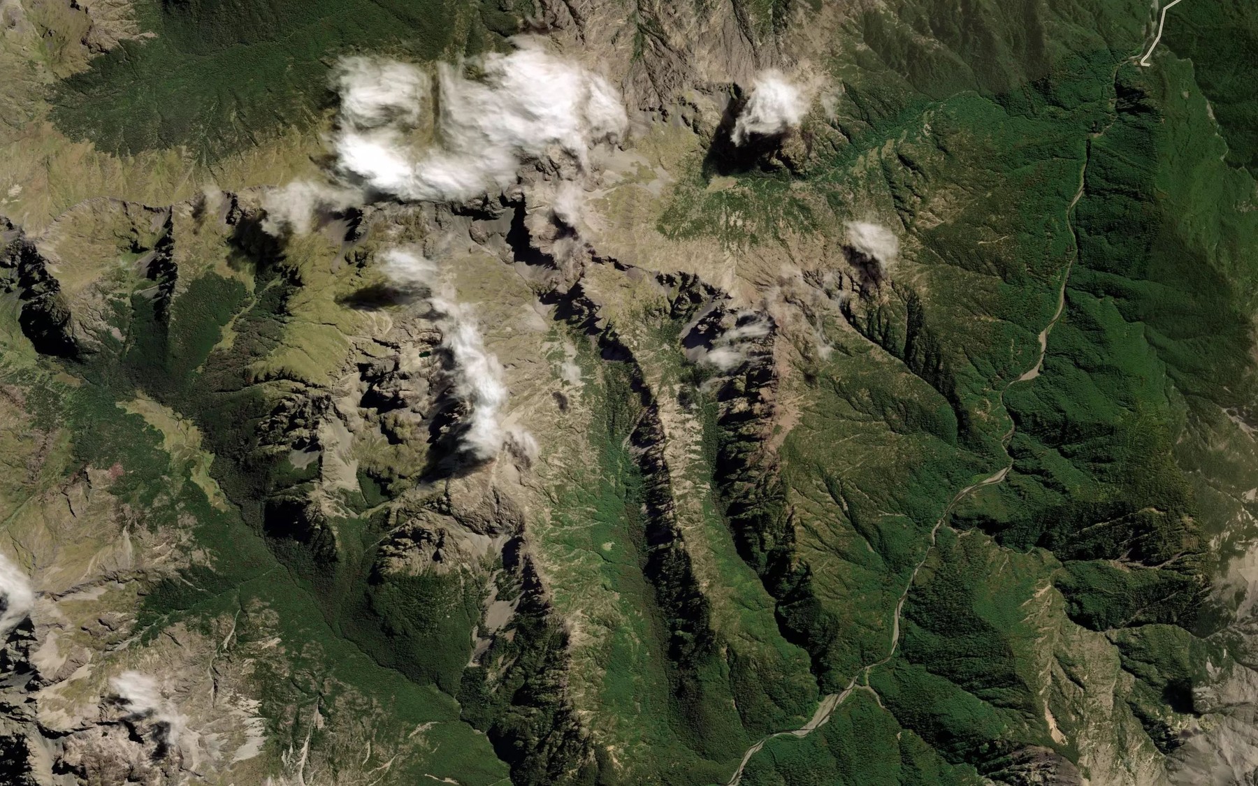 Satellite map of the Little Siberia Stream