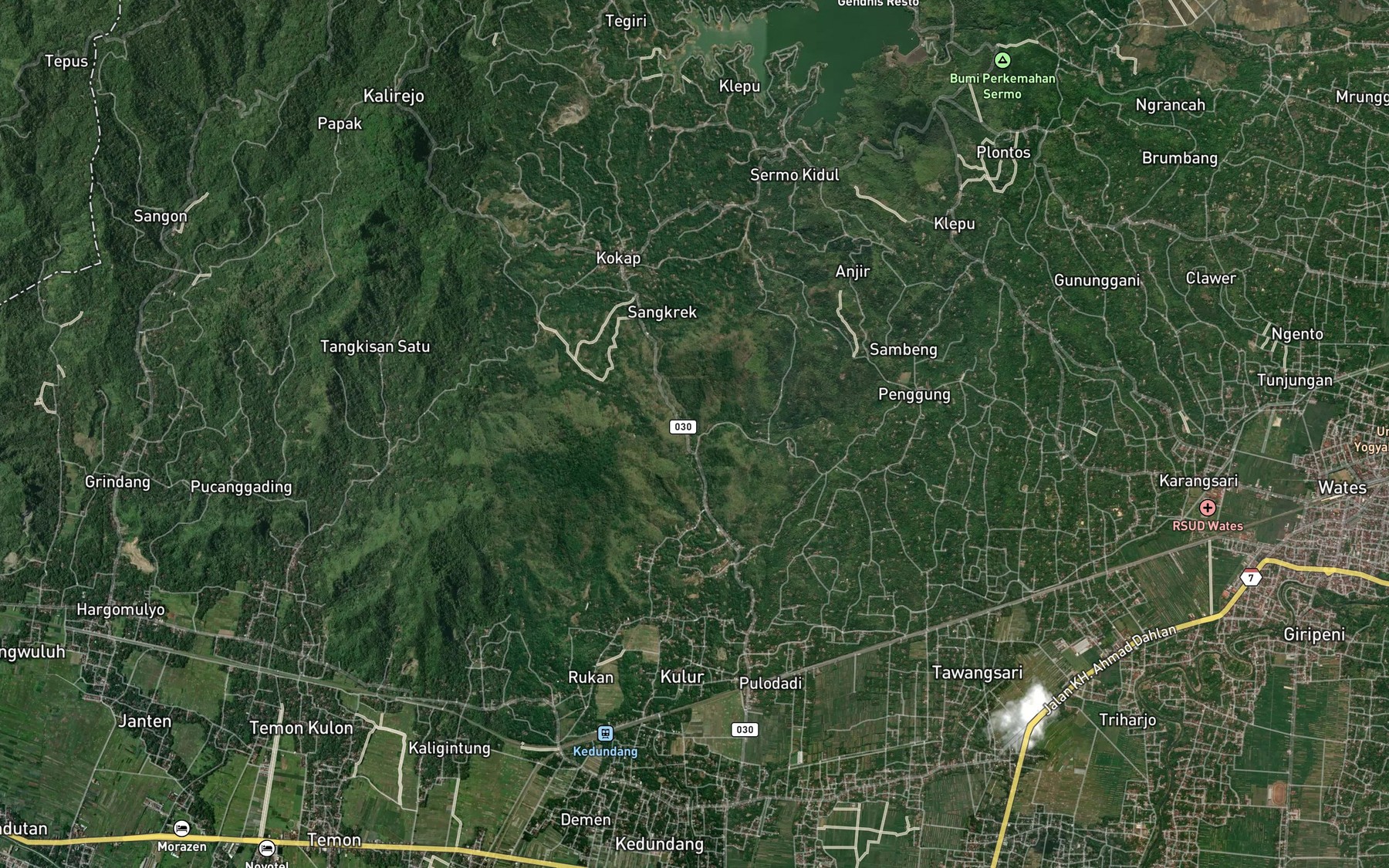 Satellite map of the Kali Bibis