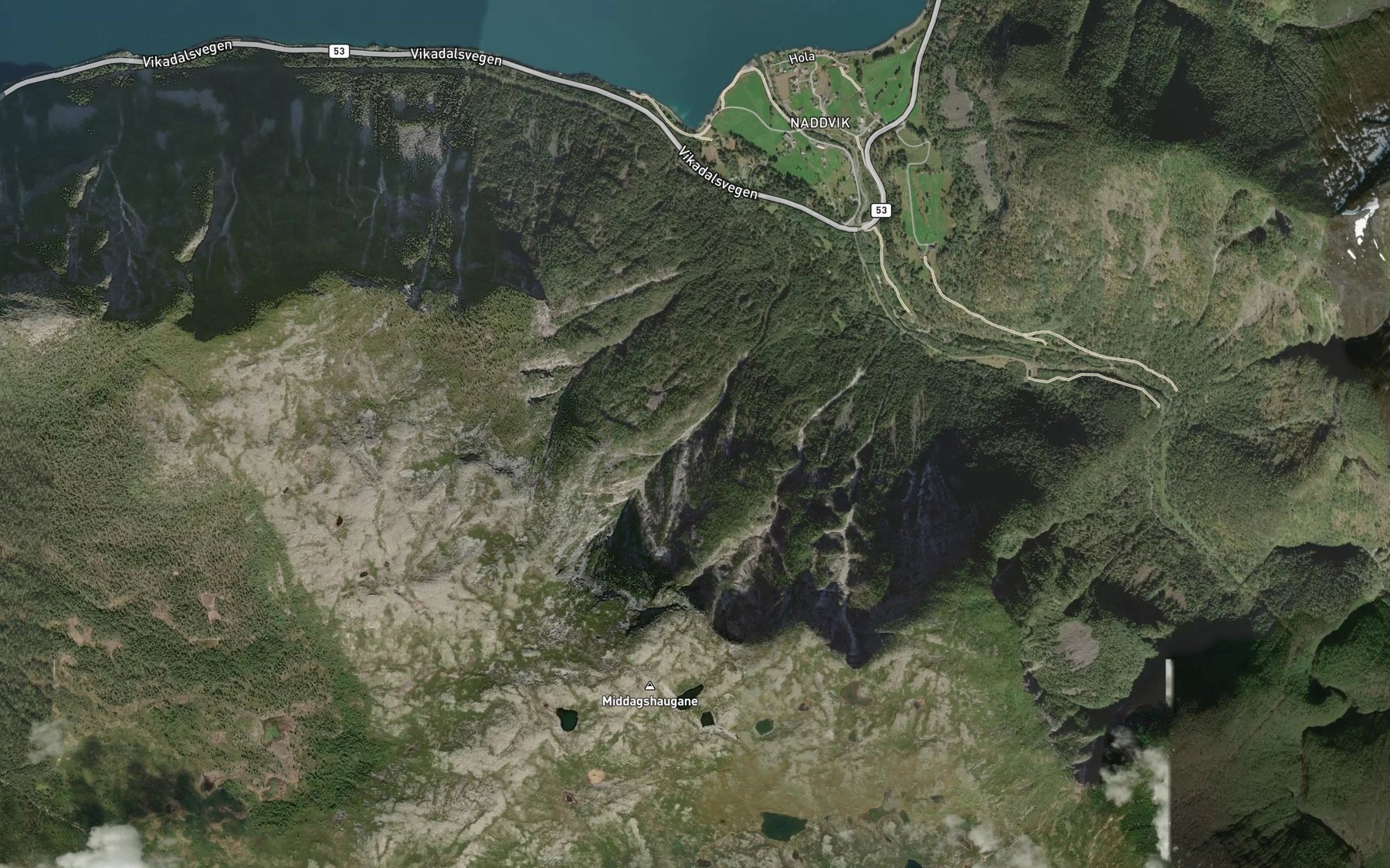 Satellite map of the Biskafossen