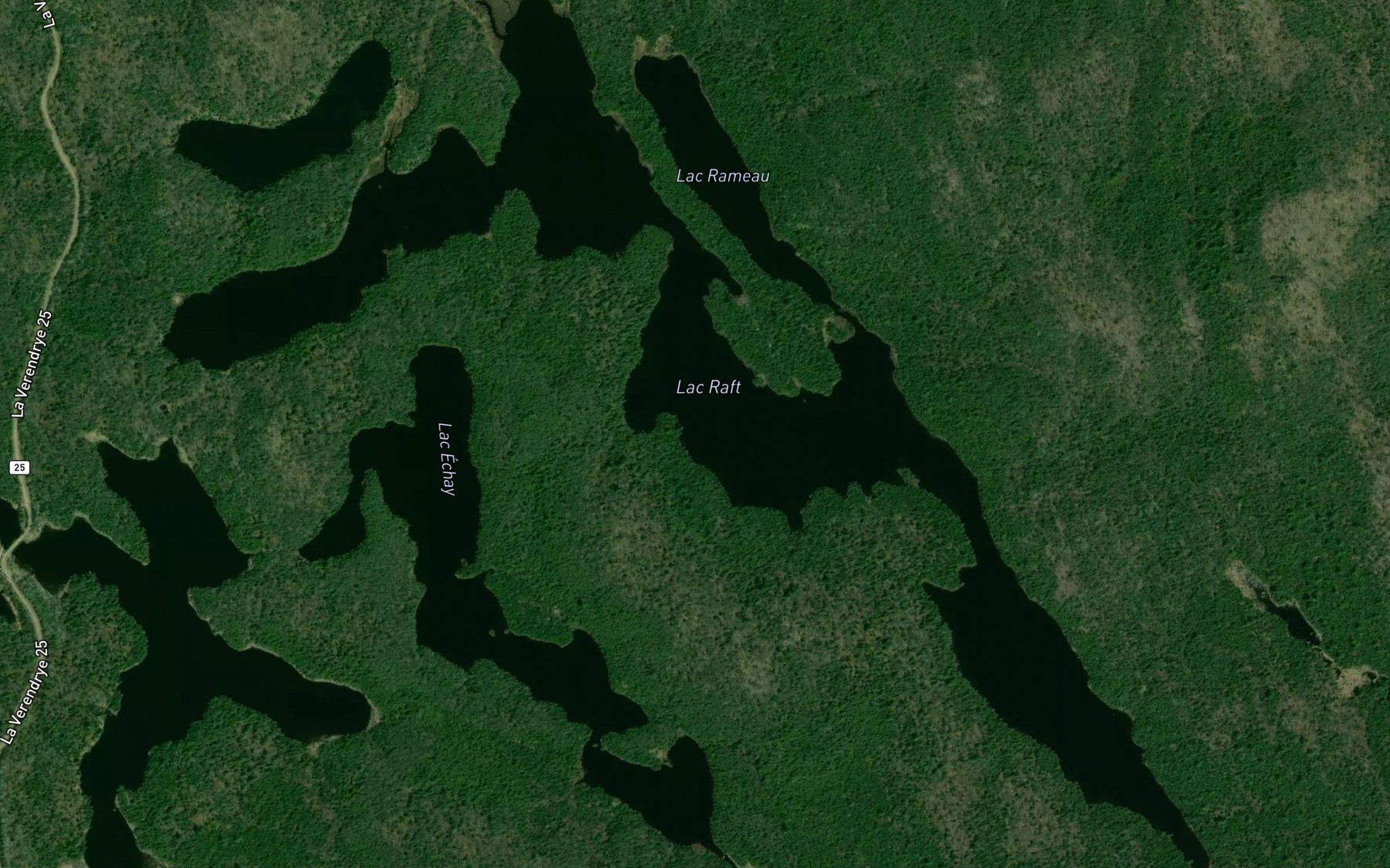 Satellite map of the Lac Raft