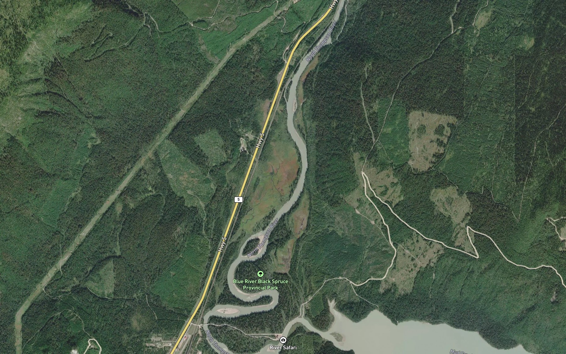 Satellite map of the Cook Creek