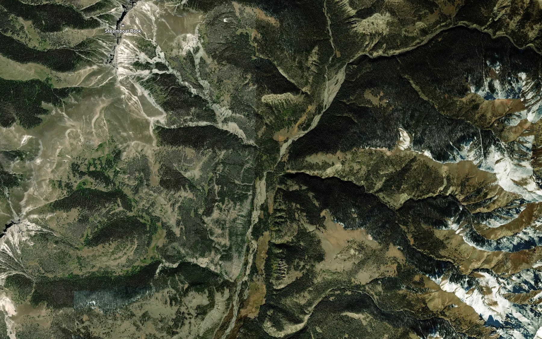 Satellite map of the Needle Creek