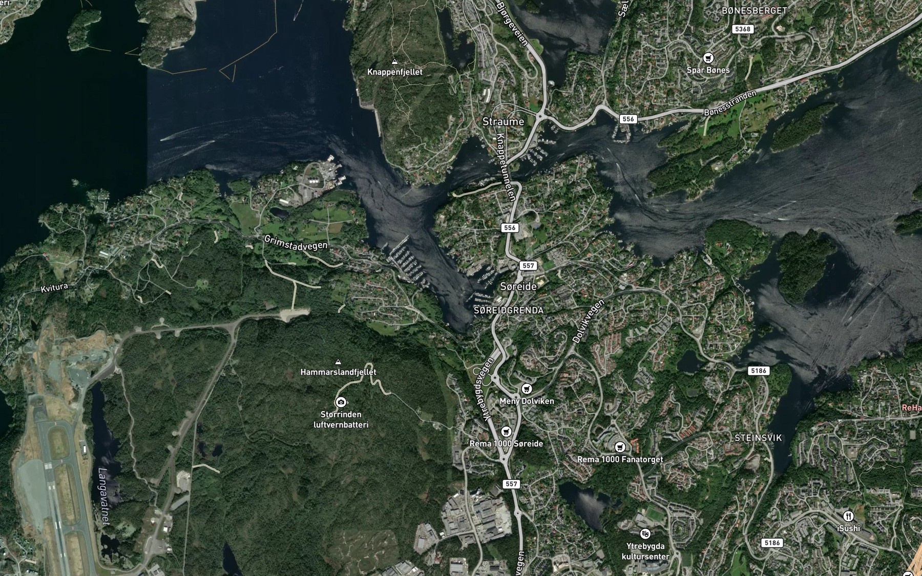 Satellite map of the Dolvika