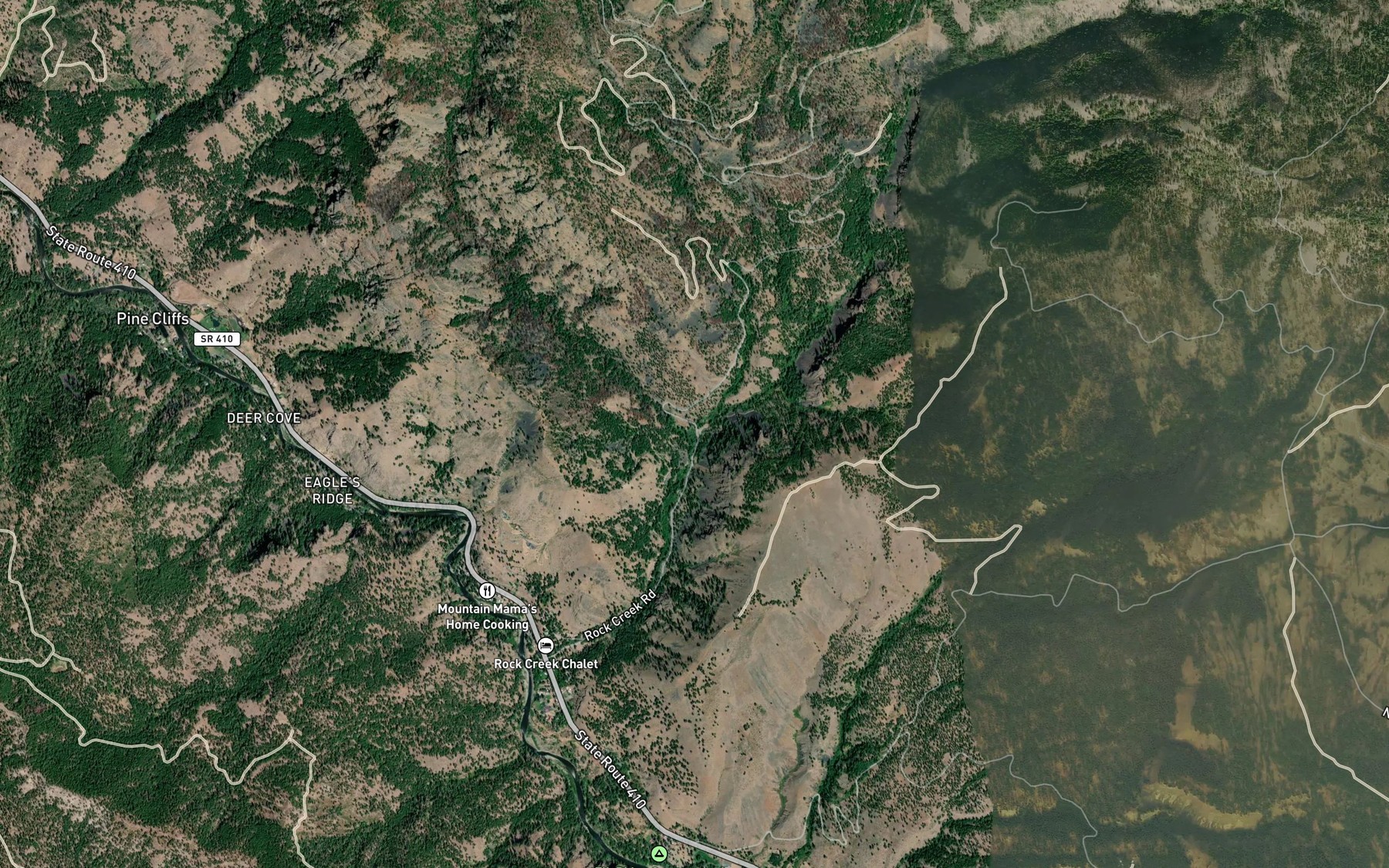 Satellite map of the Lefthand Fork Rock Creek