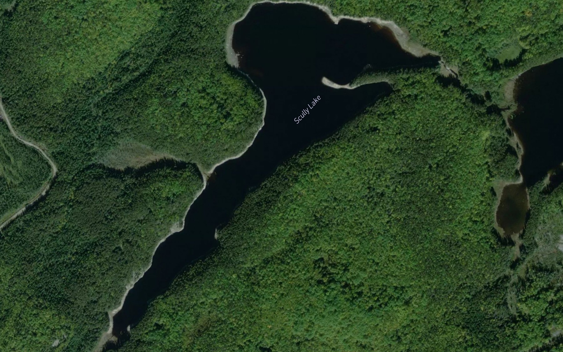 Satellite map of the Scully Lake