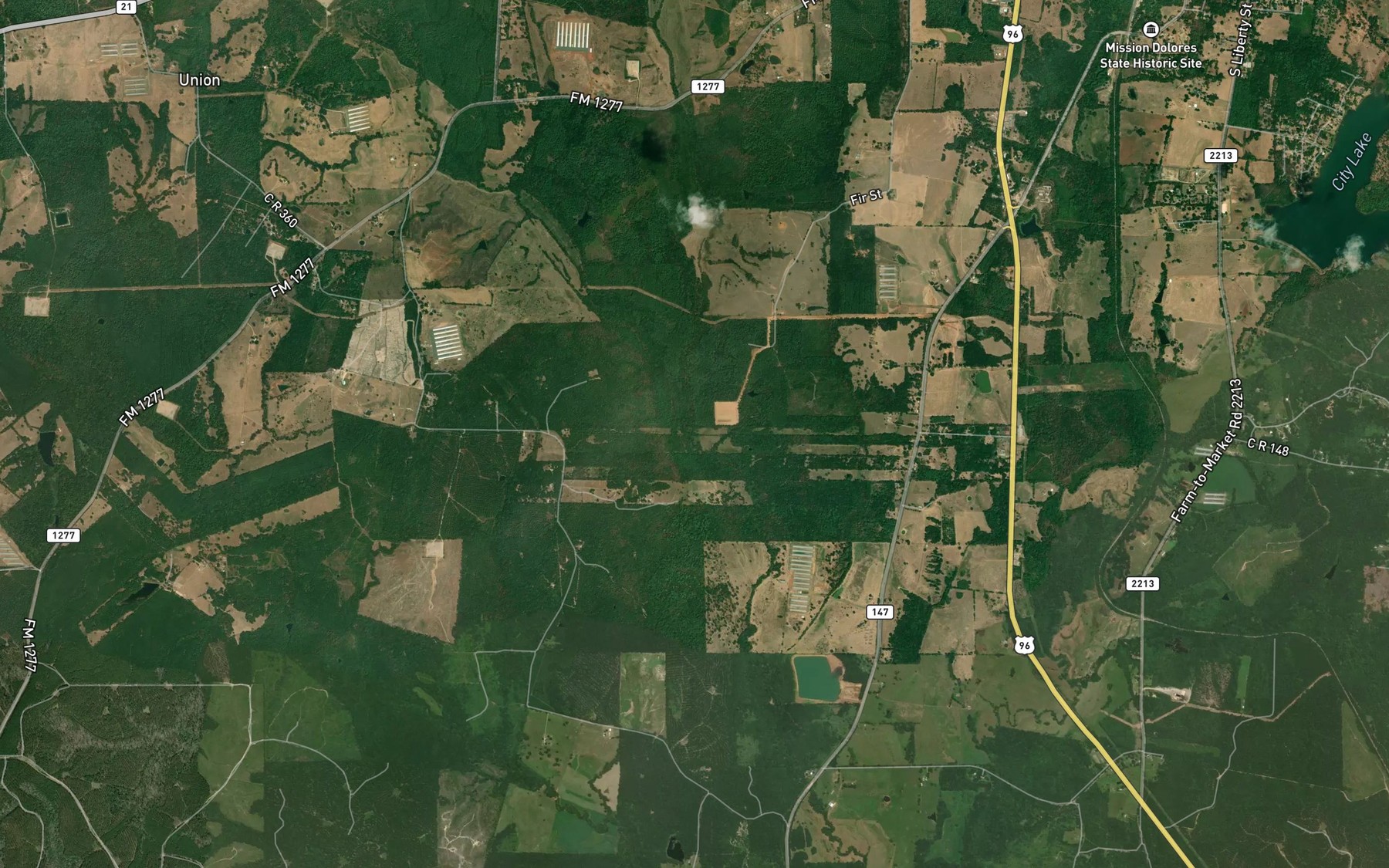 Satellite map of the Perkins Creek