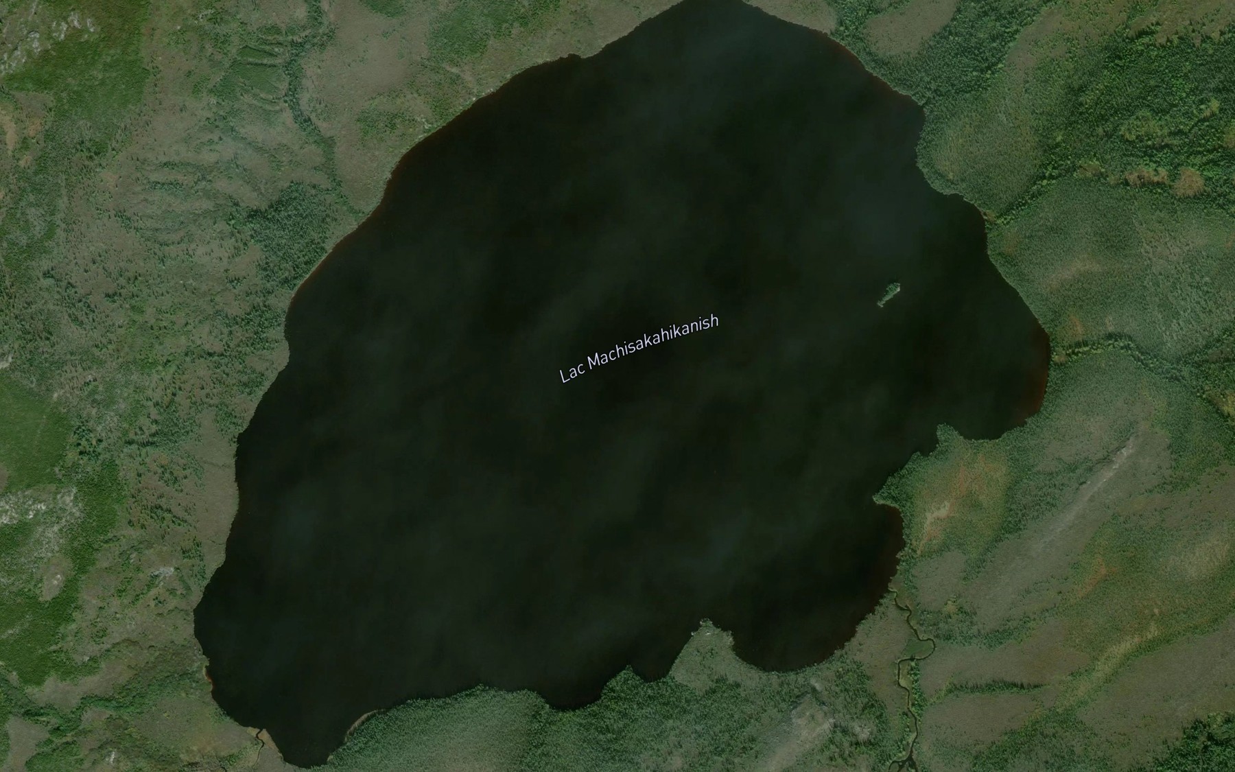 Satellite map of the Lac Machisakahikanish