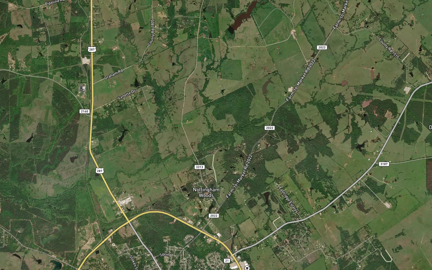 Satellite map of the Hammond Creek