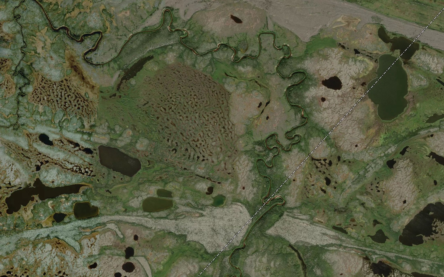 Satellite map of the East Kettle River