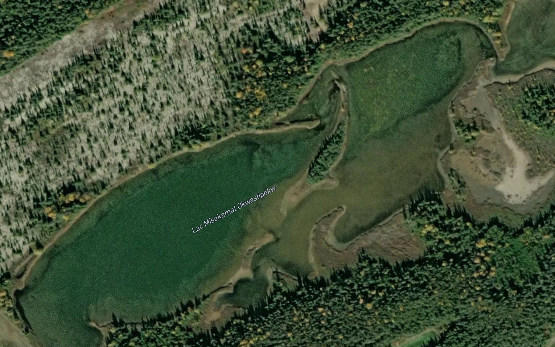 Satellite map of the Lac Misekamat Okwastipekw