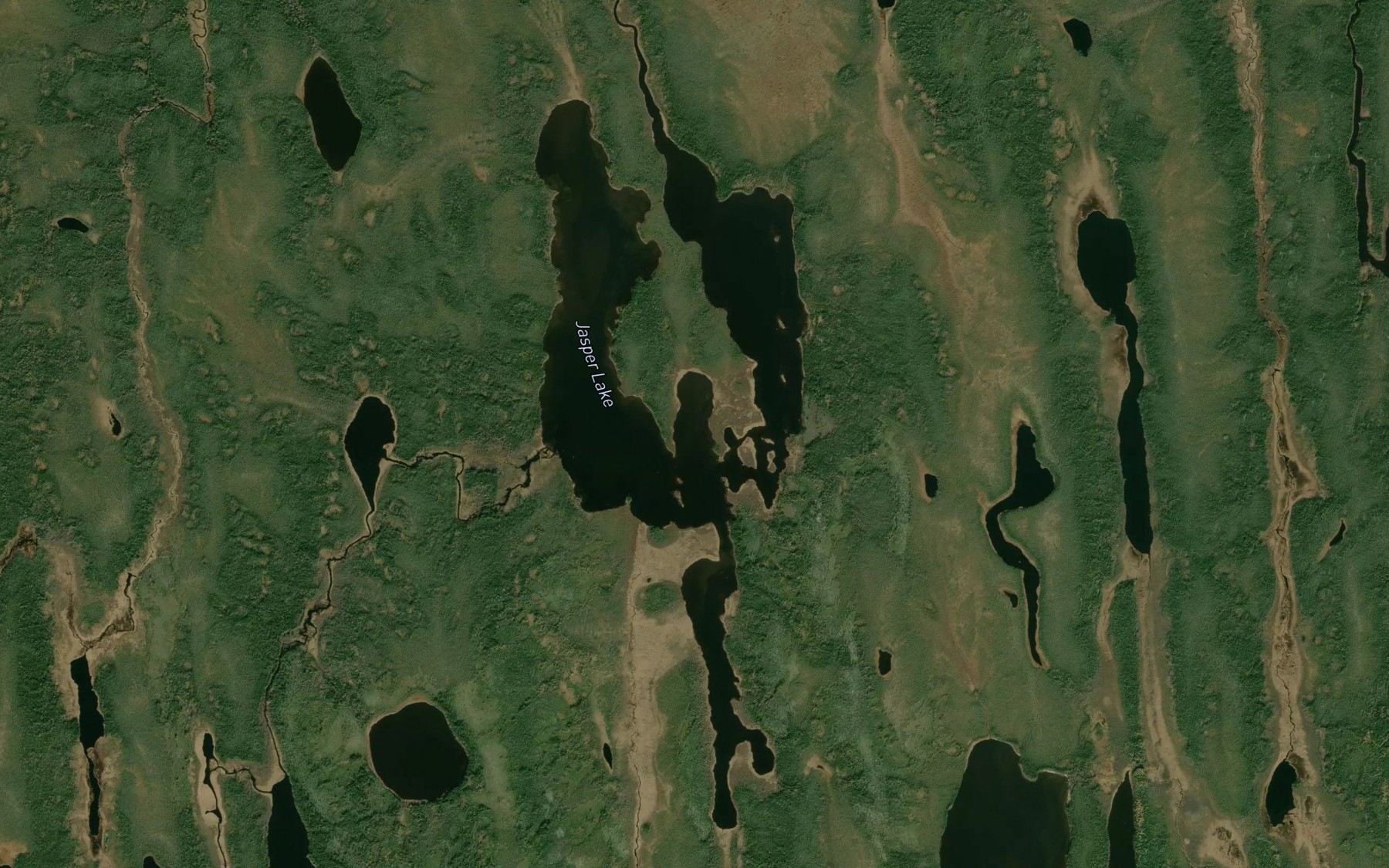 Satellite map of the Jasper Lake