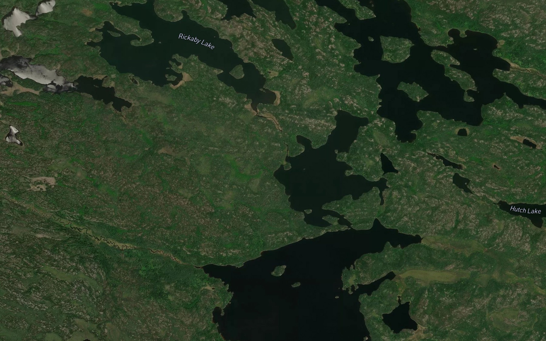 Satellite map of the Rickaby Creek