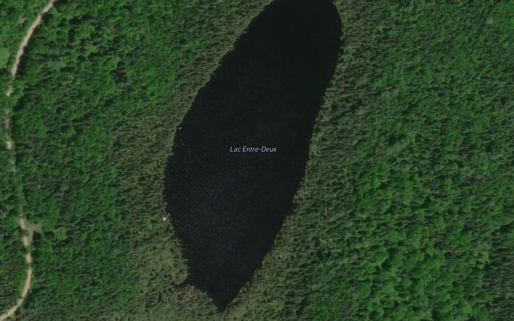 Satellite map of the Lac Entre-Deux