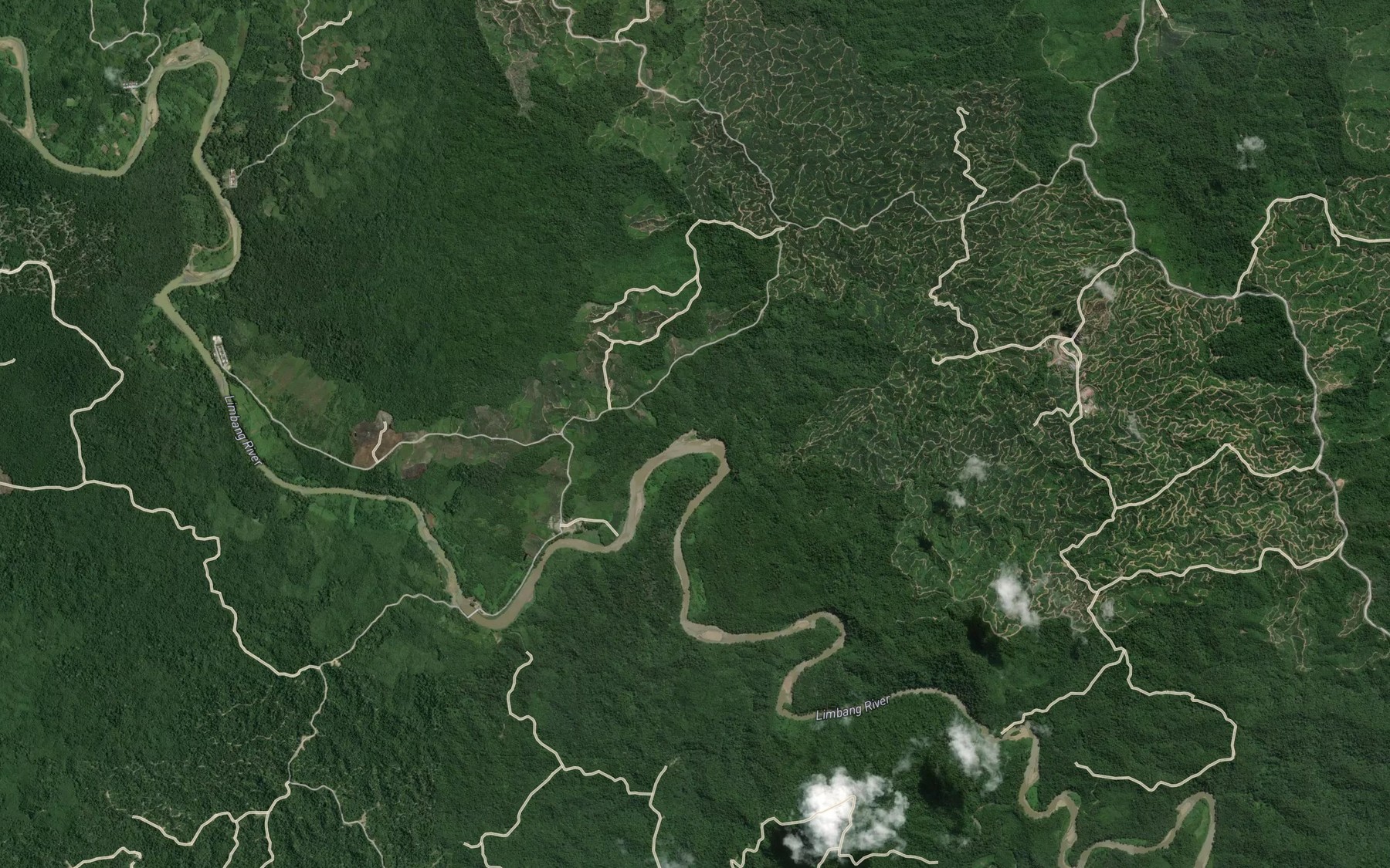 Satellite map of the Sungai Amparau