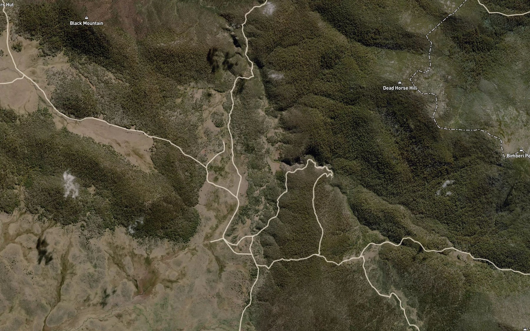 Satellite map of the Pocket Creek