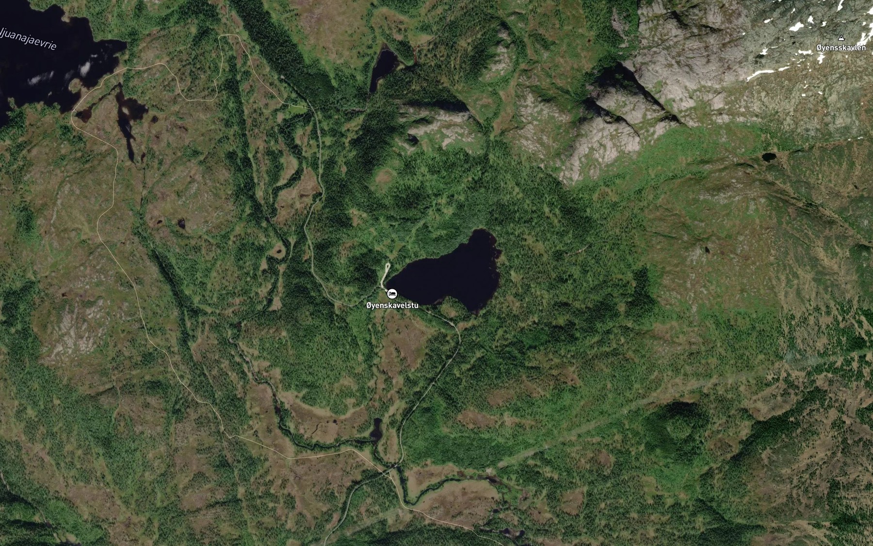 Satellite map of the Oyensskavltjonna