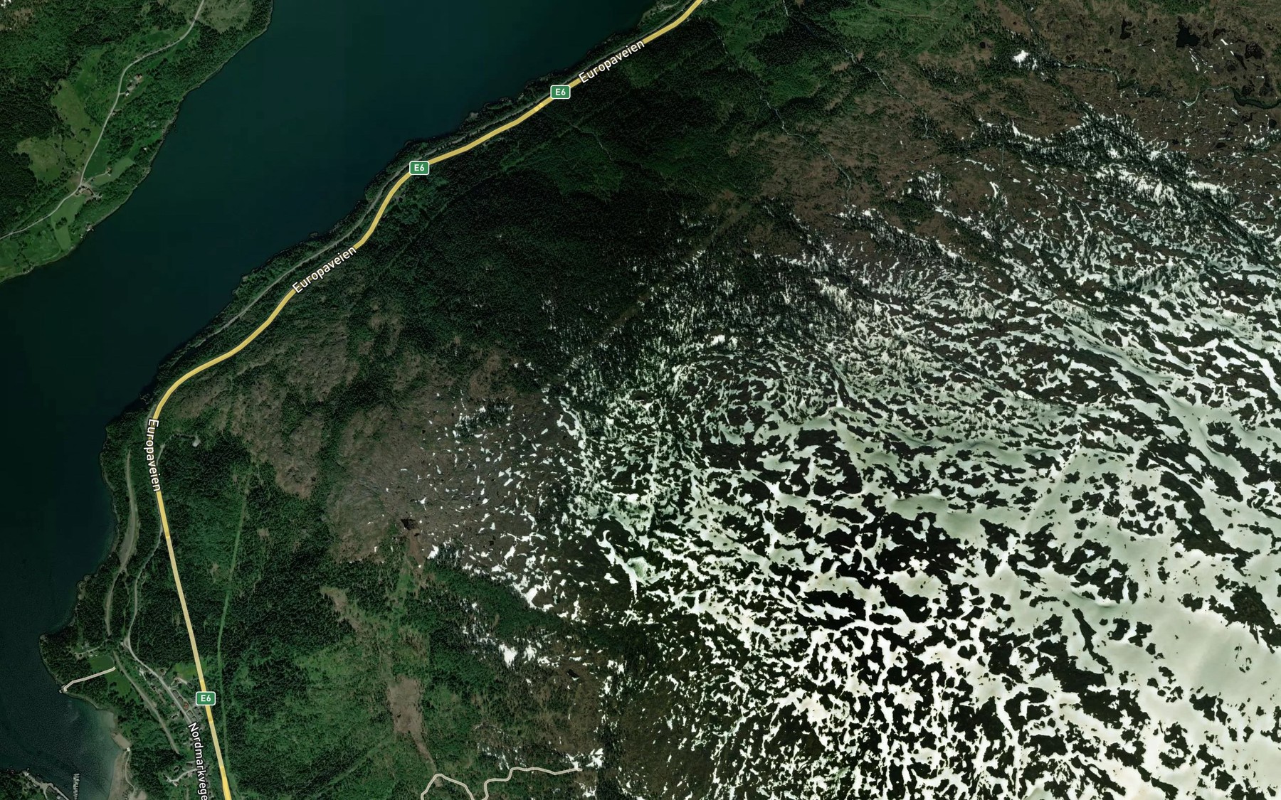 Satellite map of the Kvannlitjorna