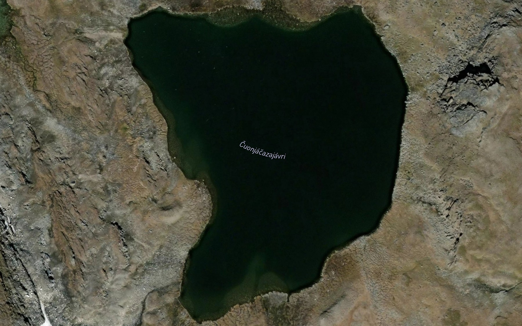 Satellite map of the Cuonjacaccajavri