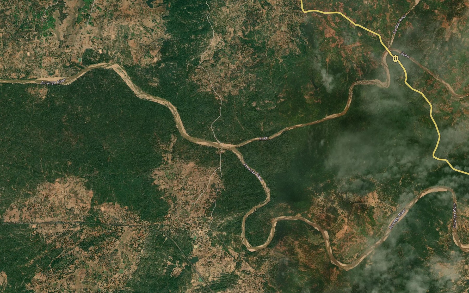 Satellite map of the Sukri River