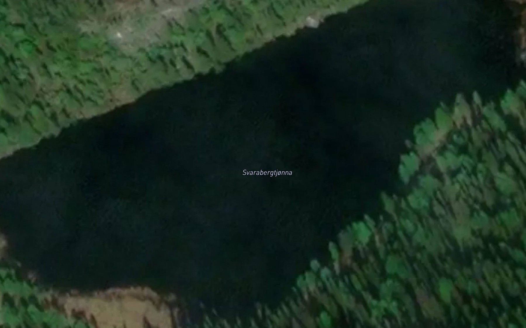 Satellite map of the Svarabergtjorna