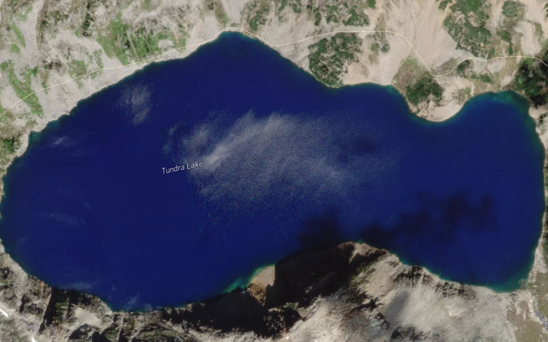Satellite map of the Tundra Lake