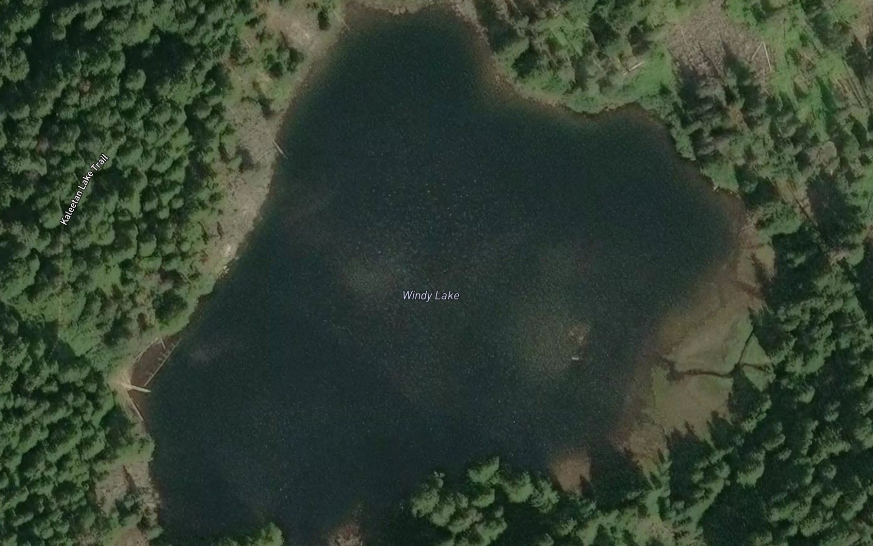 Satellite map of the Windy Lake