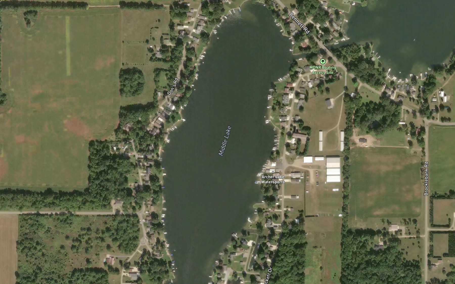Satellite map of the Middle Lake