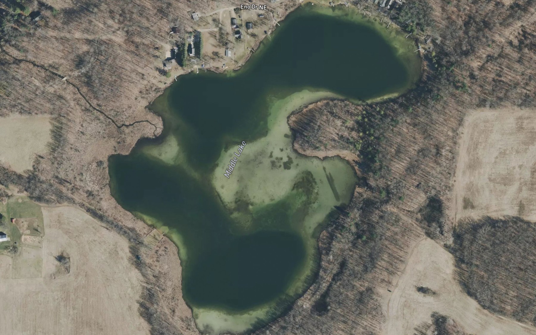 Satellite map of the Middle Lake