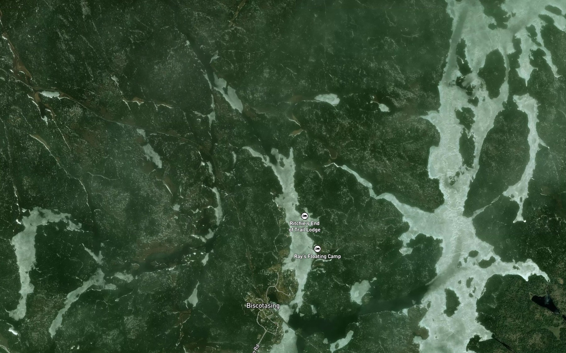 Satellite map of the Tassie Creek