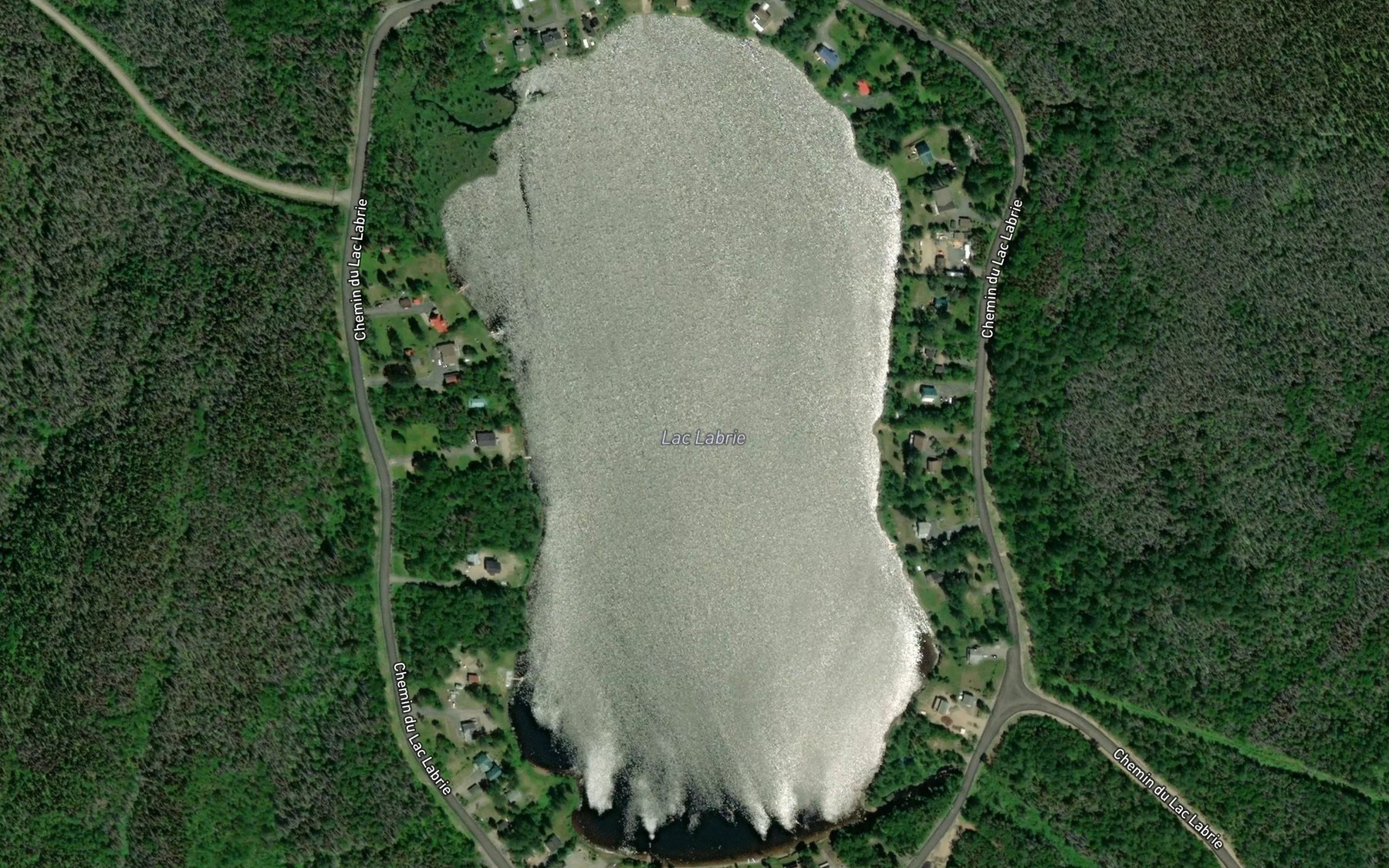 Satellite map of the Lac Labrie