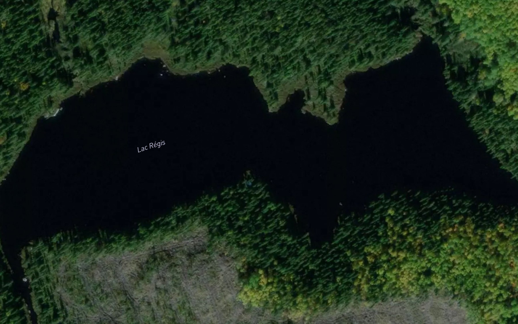 Satellite map of the Lac Regis
