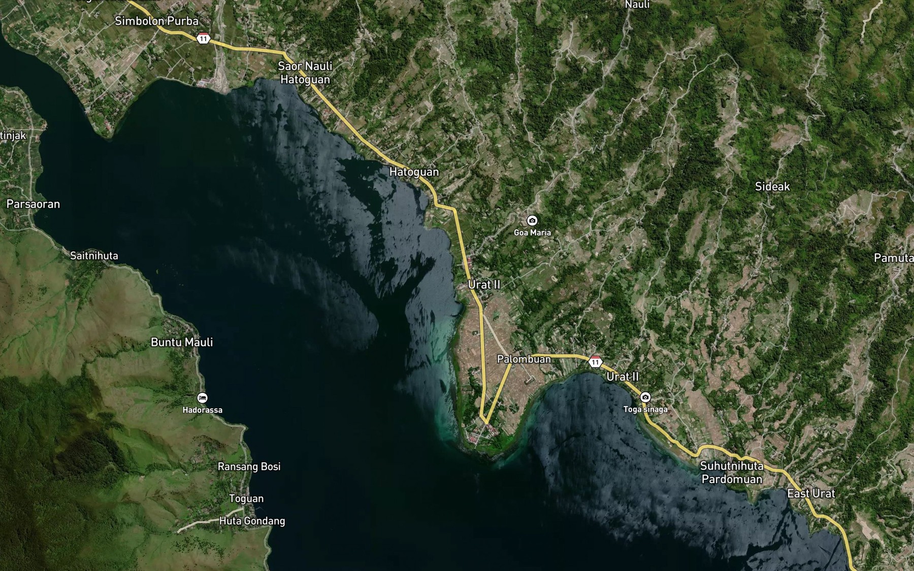 Satellite map of the Binanga Sitete