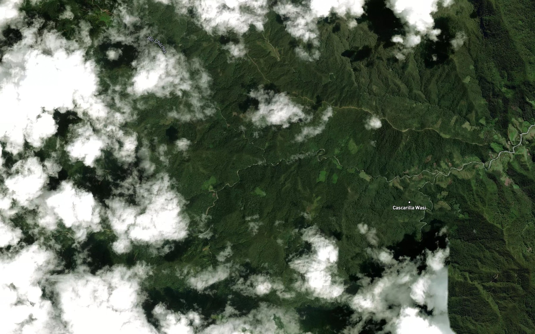 Satellite map of the Quebrada Chona