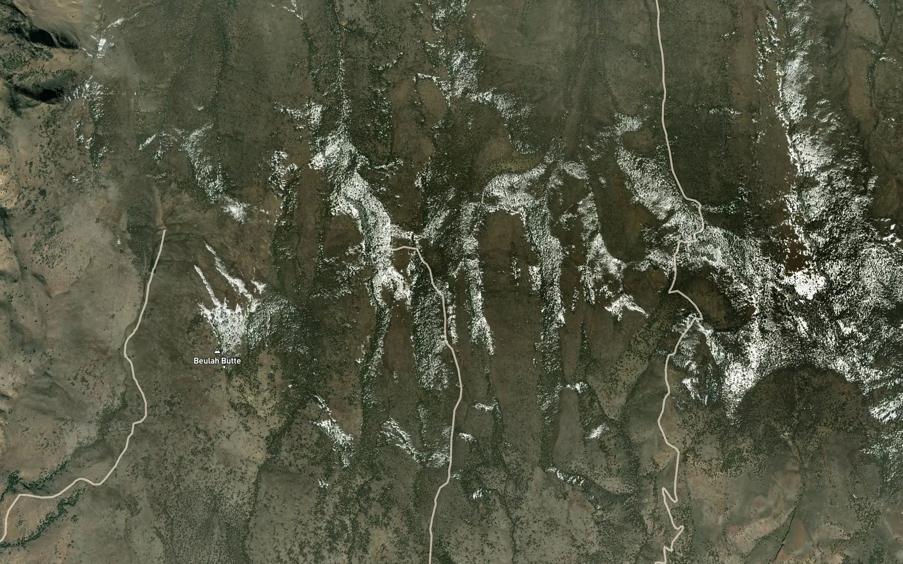 Satellite map of the Burnt Mountain Reservoir
