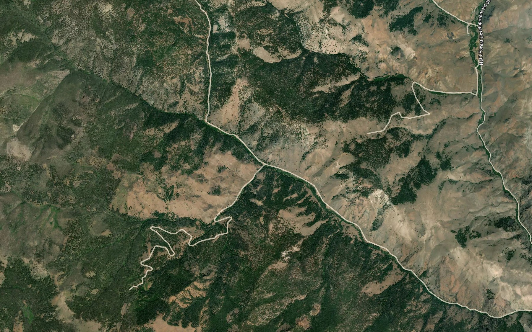 Satellite map of the Little West Fork Morgan Creek