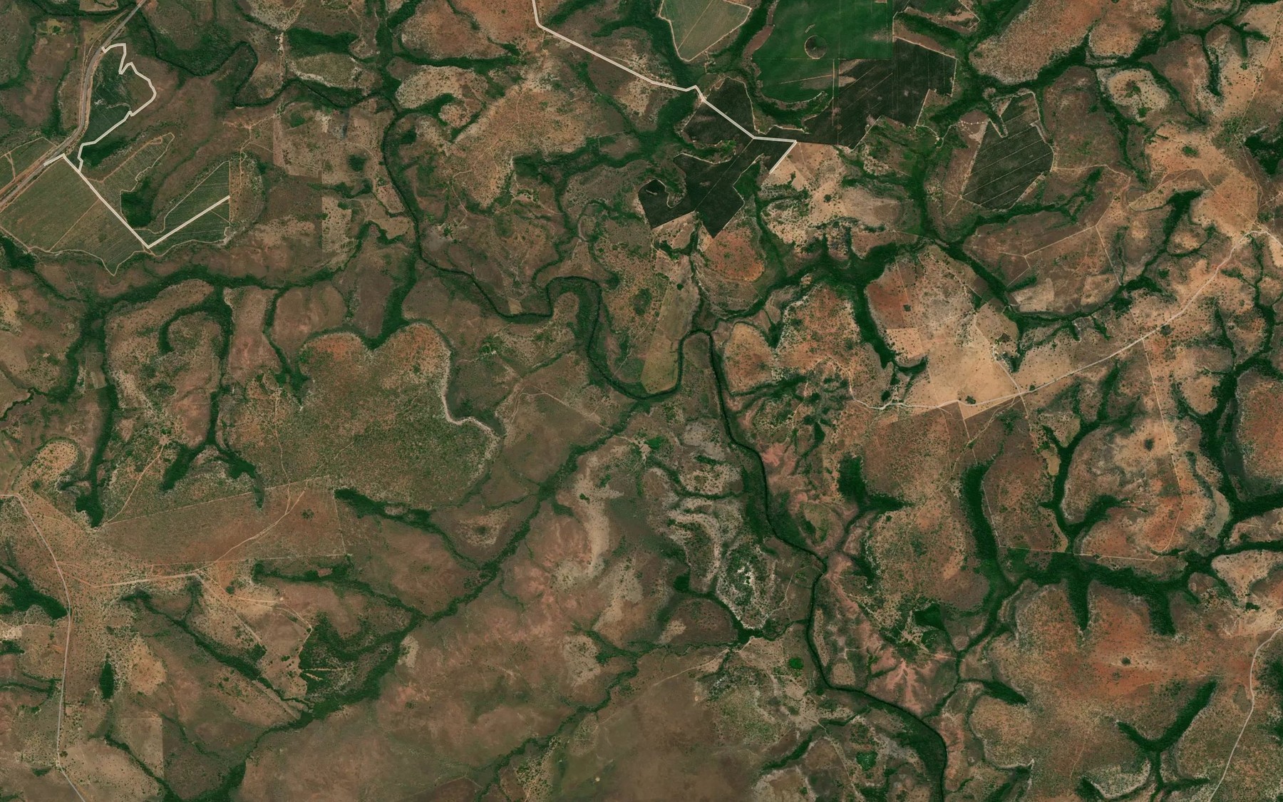 Satellite map of the Corrego Taquari