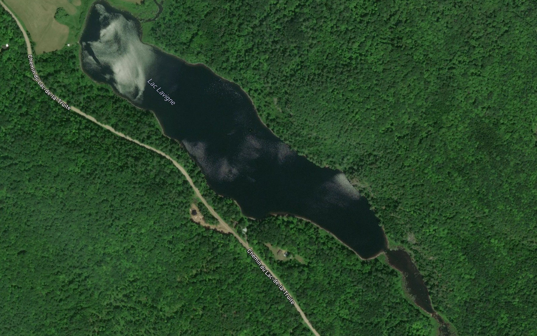 Satellite map of the Lac Lavigne