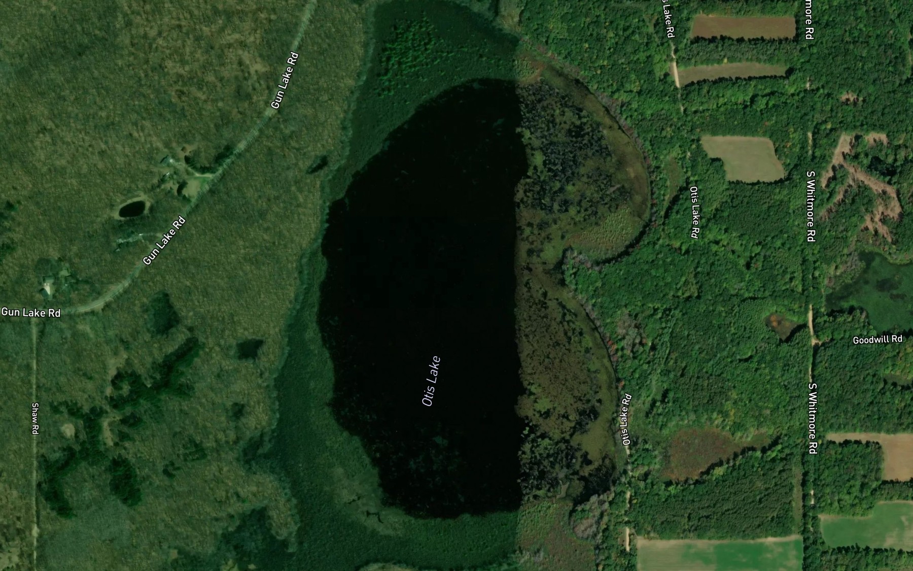 Satellite map of the Otis Lake