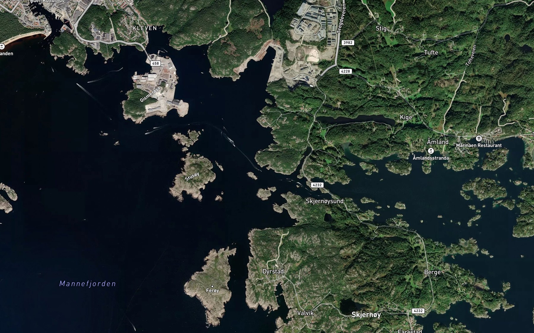 Satellite map of the Bjornesvika