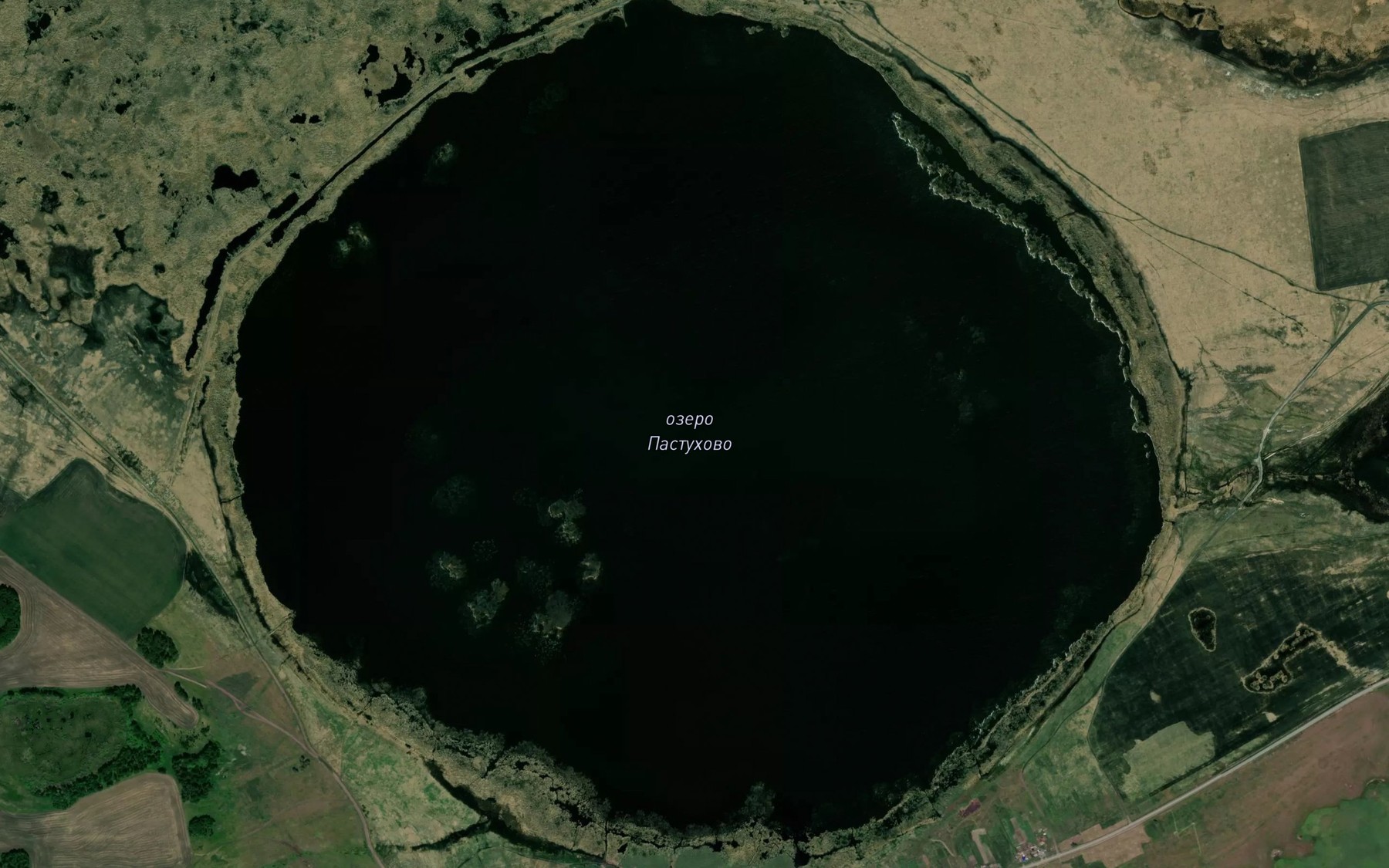 Satellite map of the Ozero Pastukhovo