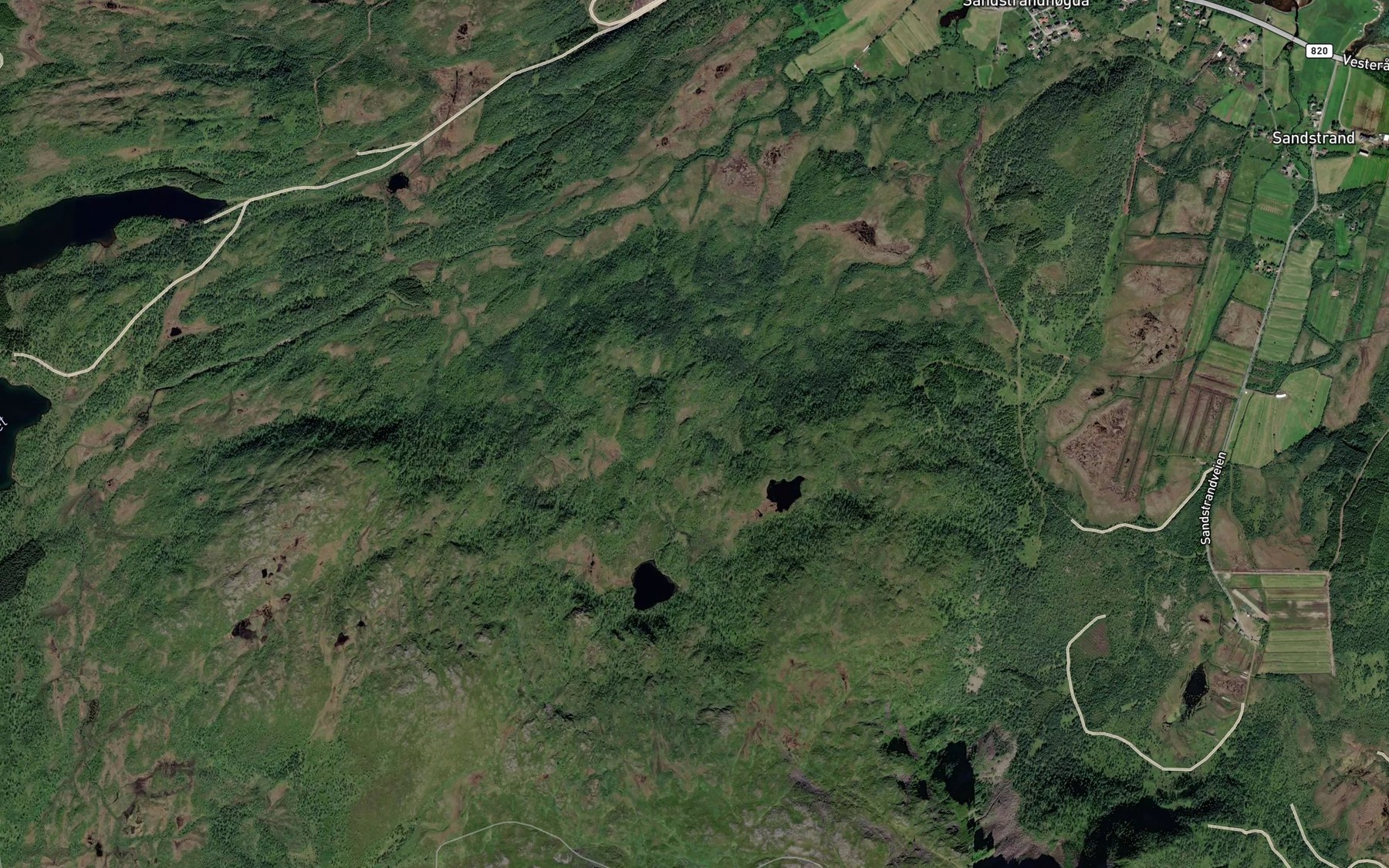 Satellite map of the Tverrelva