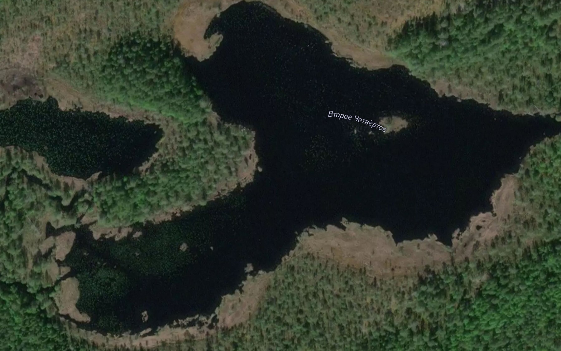 Satellite map of the Ozero Vtoroye Chetvertoye