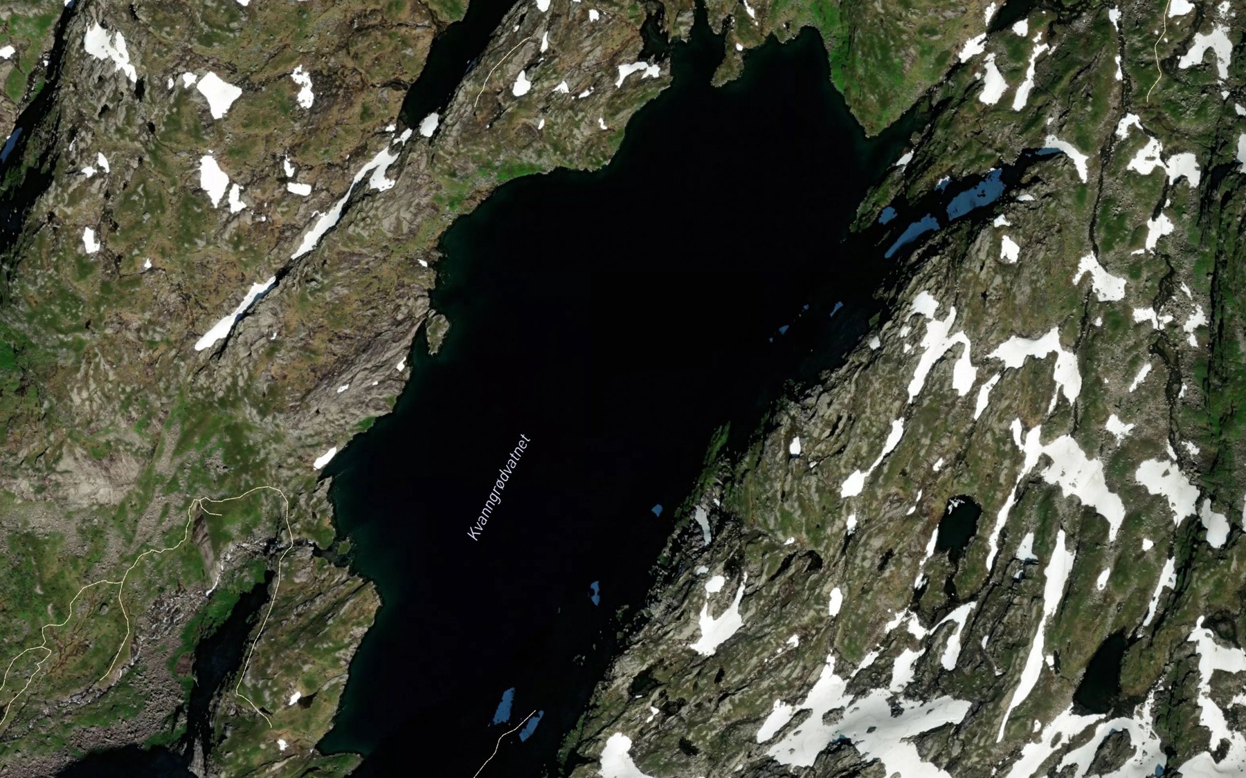 Satellite map of the Kvanngrodvatnet